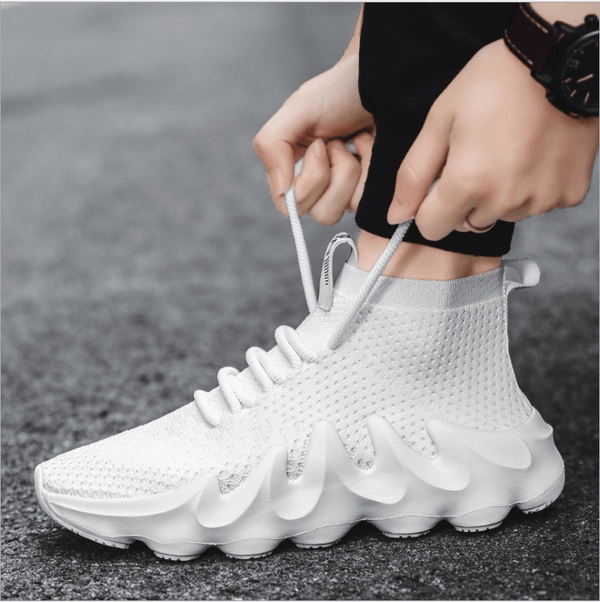 Men's Shoes, Breathable Mesh Shoes, Sports Casual High-top Canvas Shoes