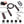 Load image into Gallery viewer, At Home Fitness Combo Kit – AB Roller with Knee Pad, Pushup Bar, Resistance Bands, and Skipping Rope