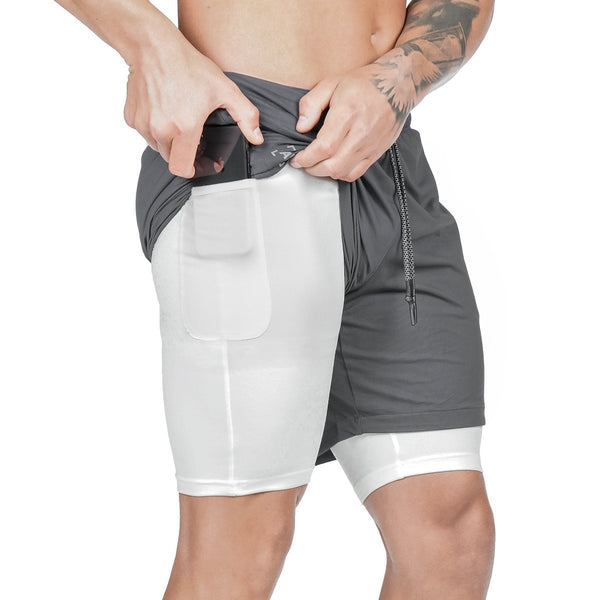 Men's Shorts with Towel Rack and Phone Pocket