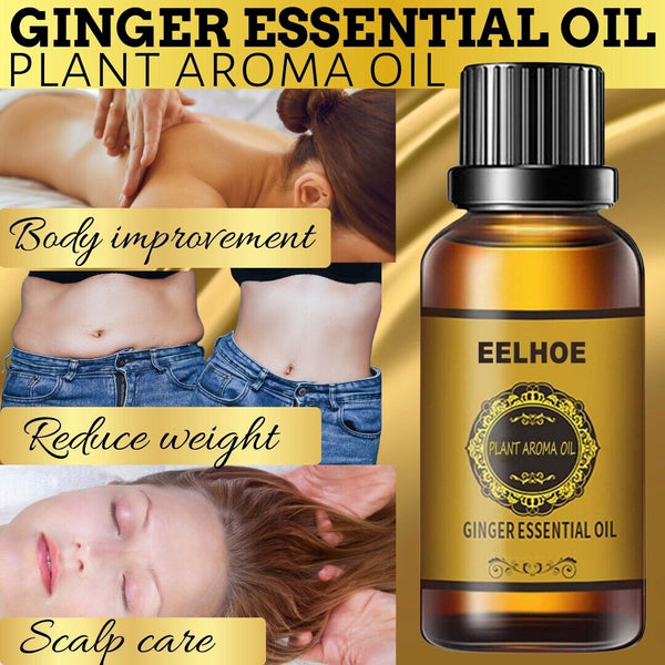 Belly Drainage Ginger Oil Natural Therapy Lymphatic Essential Massage Oil USA