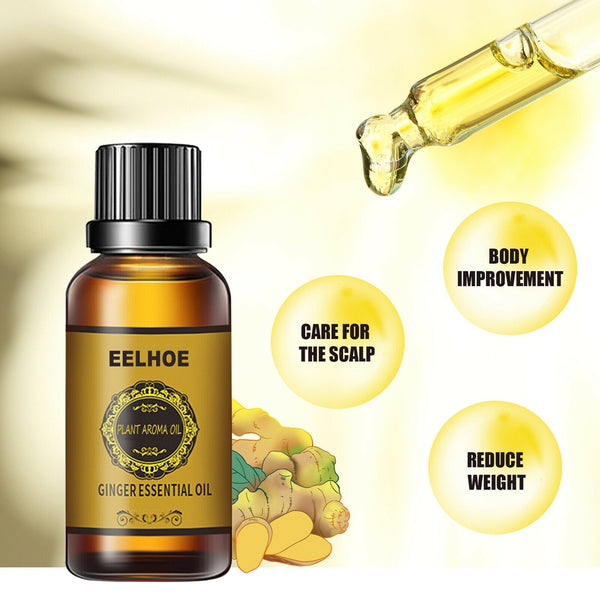 Belly Drainage Ginger Oil Natural Therapy Lymphatic Essential Massage Oil USA