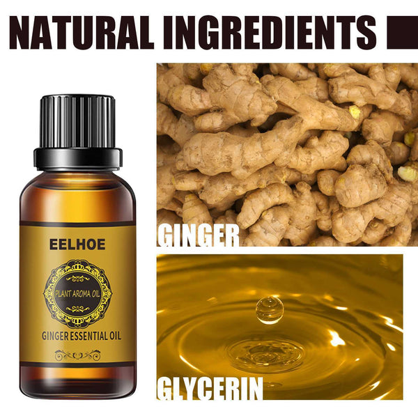 Belly Drainage Ginger Oil Natural Therapy Lymphatic Essential Massage Oil USA