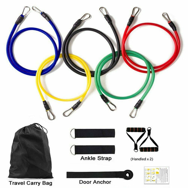 CrossFit Resistance Bands - 11Pcs/Set Up to 150lbs - At Home or On the Go Fitness!